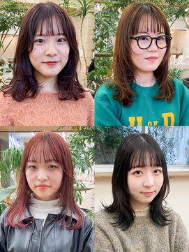 パークレーン アイス イヴェン(park lane ICI yeven) レイヤーカット　ミディアム　矢場町　栄　顔まわりレイヤー