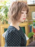 ★ハイトーンカラーくせ毛風ゆるふわボブウルフ20代30代★10!