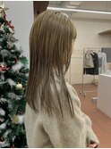 ブリーチなし 赤み消し オリーブベージュ グレージュ /akari