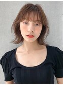 前髪 ウェーブミディアム メルティーカラー 似合わせカット"