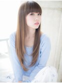 mod's姪浜/大人美人美髪艶感ストレート前下がりレイヤーロングi