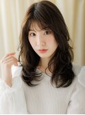 黒髪アッシュ大人巻きウェーブミディアムZ上尾30代40代