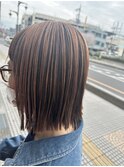 ぷつっとボブとパラパラハイライト