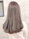 ミニウルフチェリーブラウンブリーチなしレイヤー韓国前髪/銀座