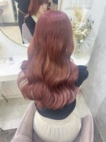 ラビス(Lovis) くびれヘア/アプリコットオレンジ/ハイライトカラー/夏/縮毛矯正