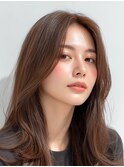 艶レイヤーロング × シアーブラウン