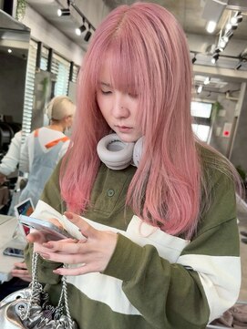 アポロ 横浜駅店(apollo) xカラー/ホワイトグレージュ/レイヤーカット/チェリーブラウン