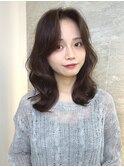 暗めカラー/韓国風巻き/レイヤーカット/髪質改善/縮毛矯正/池袋