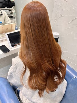 ウーロス(uros.) 【SENA】オレンジブラウン ブリーチなしダブルカラー 暖色