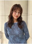 ミディアムニュアンスカール×透明感ベージュ
