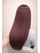 チザン(TIZAN) バーガンディ×ブリーチなしダブルカラー