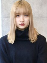 【SORA 大木 】こなれ感◯ぱっつんブロンドミディアム
