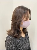 ナチュラルベージュ_エアリーミディホワイトアッシュ