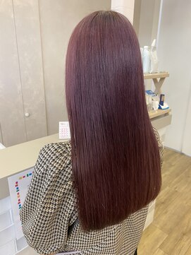 ジュエ ヘアー デザイン(Jue hair design) ブリーチあり秋色！紫ヘア