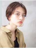 大人かわいい前髪セシルカットココアブラウンフリンジウェーブ
