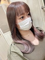 ランプ ヘアー(lamp hair)&nbsp;【lamp斉藤】イヤリングカラー×ピンクベージュ
