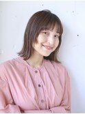 ぷつっと大人ミディアムボブハイライト