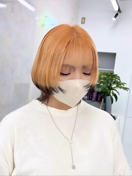 リル 溝の口(LiL) ウルフカット×裾カラー/ブリーチ/ダブルカラー/レイヤーカット