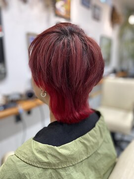 ボンズフォー(BONDS.for) マッシュウルフ×カシスカラー インナーレット