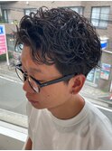 スパイキーショート無造作パーマ