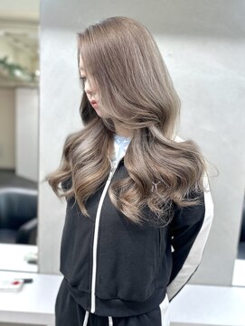 ディア(.eer) NO！赤み！透明感ミルクティーグレージュ★ハイトーンカラー