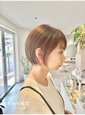 【THYN℃】ショートボブ×ピンクベージュ 20代30代40代