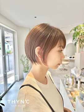 シンク(THYN°C) 【THYN℃】ショートボブ×ピンクベージュ 20代30代40代