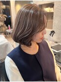 こなれミディ/白髪ぼかしハイライト