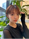 髪質改善*長めバングショート*美髪【Zina南草津】