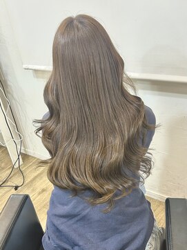 ノー バイ イオエ 西梅田(no. by ioe) ブリーチなしカラー/髪質改善/ミルクティーベージュ/小顔ヘア