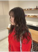 ロングウルフパーマ
