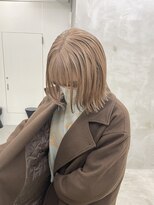 ミーム 原宿 表参道(meme)&nbsp;☆ハイトーンブリーチミルクティーカラーホワイトベージュカラー