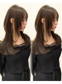 小顔レイヤーカットミディアムレイヤーレイヤーロング【日本橋】