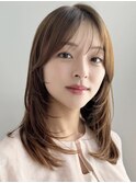 ダークラベンダー/くびれレイヤー/韓国巻き/顔周りカット/表参道