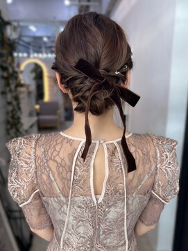 ジゼル 博多筑紫口店(GiseL) お団子 リボンアレンジ 結婚式 お呼ばれ 20代30代40代