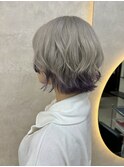 暗めカラーグランマッシュデザインカラーフェイスフレーミング