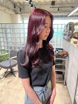 ノル 栄矢場町(nol) ブリーチ無しの赤髪