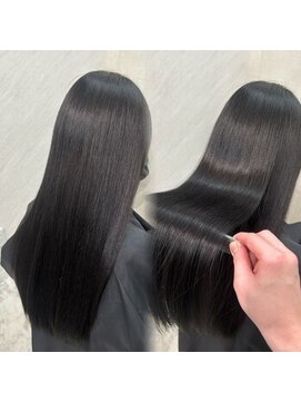 ミヨン なんば店(miyon) 韓国レイヤーカット×暗髪カラー×髪質改善