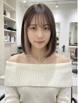 イデアル(Ideal)&nbsp;ボブ/ミニボブ/切りっぱなしボブ/外ハネ/インナーカラー/韓国