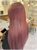 チェリーピンクがかわいい☆うる艶ストレートロング