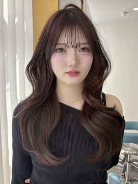 ボタン 熊本(VOTAN) 韓国ヘア/レイヤーカット/前髪/顔まわり/チョコレートブラウン