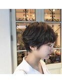 “マッシュショート ふんわりパーマ 丸みショート”中西英美子