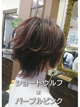 フィリア 台原店(Filea) 【ショートウルフ×パープルピンク.スガワラ担当営業スタイル】