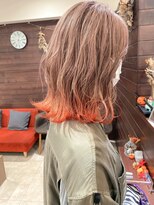 ジャム(Jam)&nbsp;切りっぱなし ミディアム×裾オレンジカラー★中村大輔