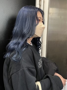 ホワイト 梅田(white) #韓国hair/ネイビーブルー