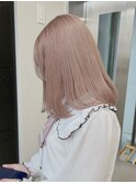 849外国人風カラーロイヤルパープルベイビーピンクこなれヘア