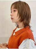 大人可愛いフェイスレイヤーウルフヘア×ショコラアッシュ