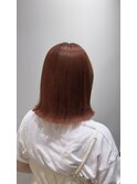 切りっぱなしボブ/オレンジ/ブラッドオレンジ