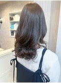 福山人気caaryブリーチなし透明感ラベンダーグレージュ艶髪美髪