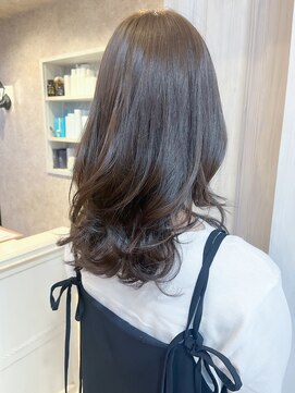 キャアリー(Caary) 福山人気caaryブリーチなし透明感ラベンダーグレージュ艶髪美髪